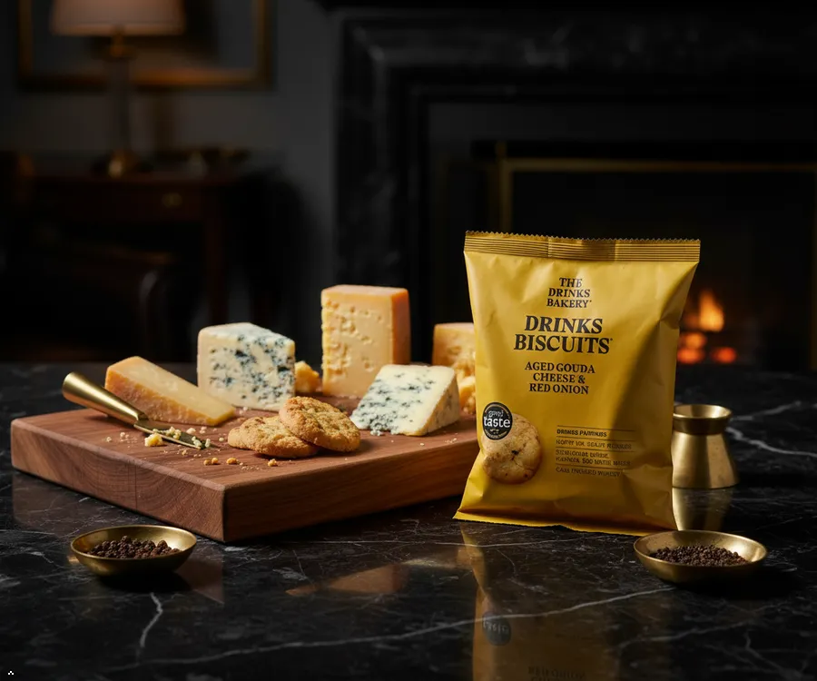50% off SALE - Drinks Biscuit - Aged Gouda & Red Onion