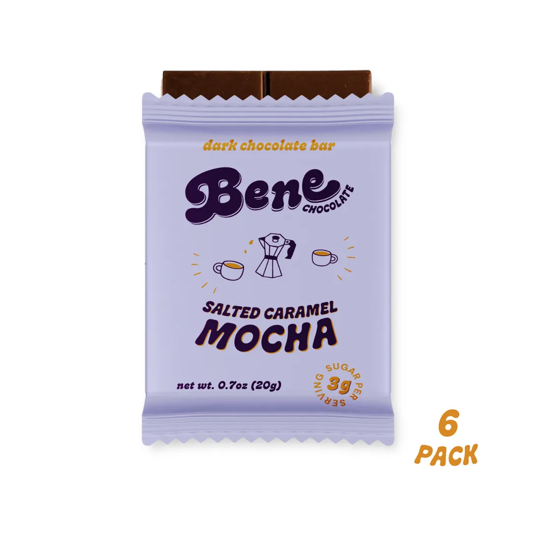 Salted Caramel Mocha Dark Chocolate Bar: Brain Power + Collagen Boost variant