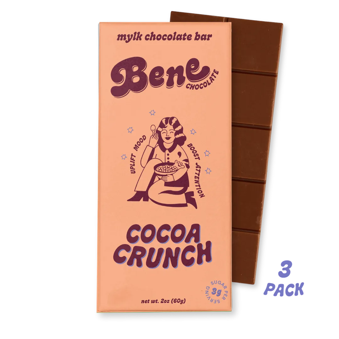 Cocoa Crunch Mylk Chocolate Bar: Mood + Attention Boost variant