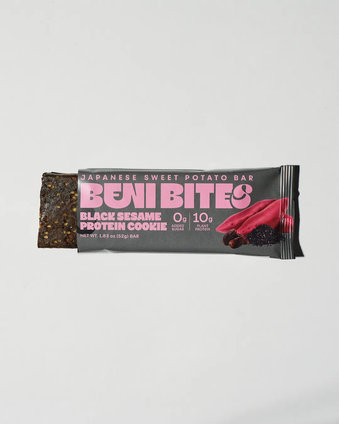 Benibites - Japanese Sweet Potato Bar Black Sesame Cookie