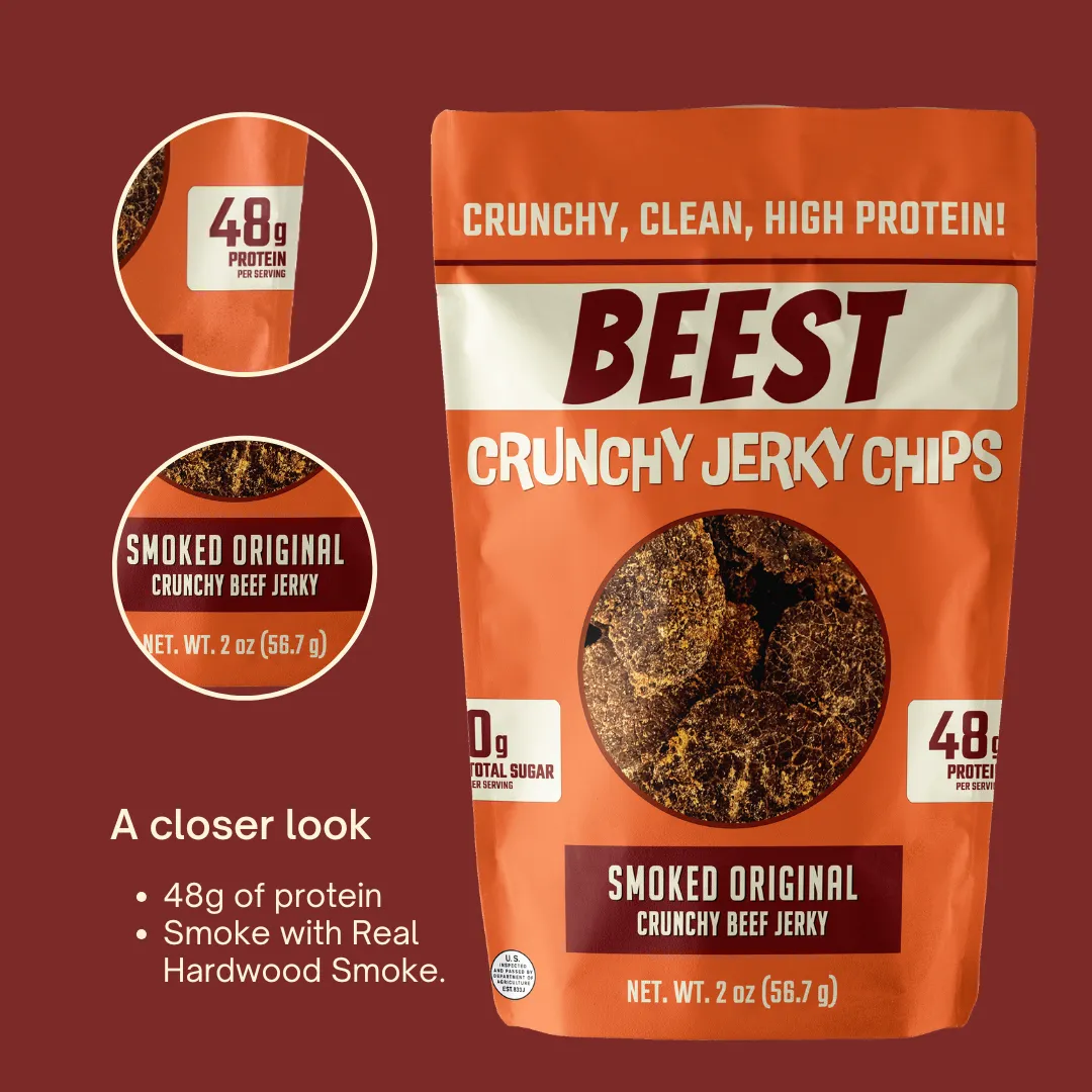 Crunchy Beef Jerky Chips – Smoked Original