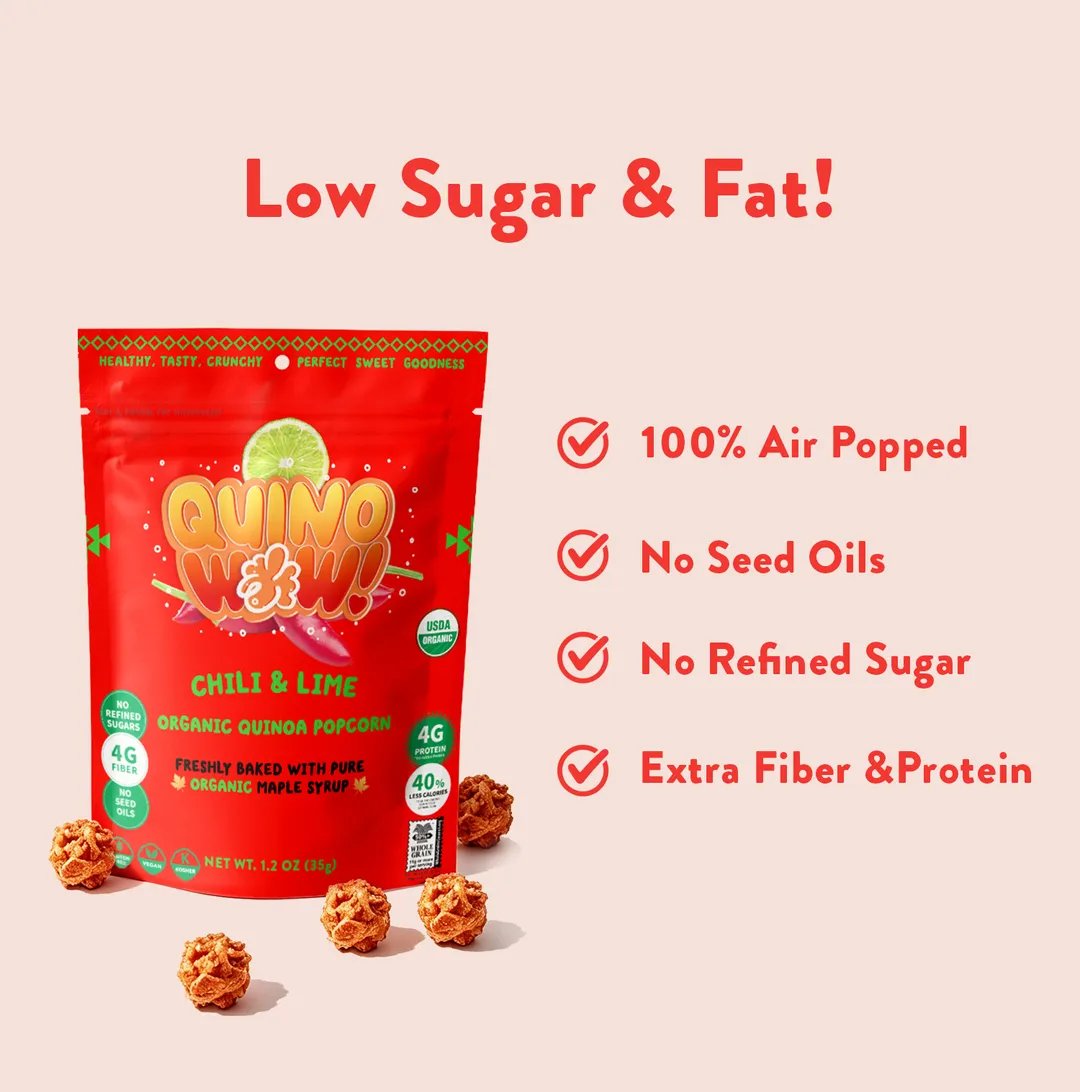 QuinoWow! Organic Quinoa Popcorn - Chili Lime