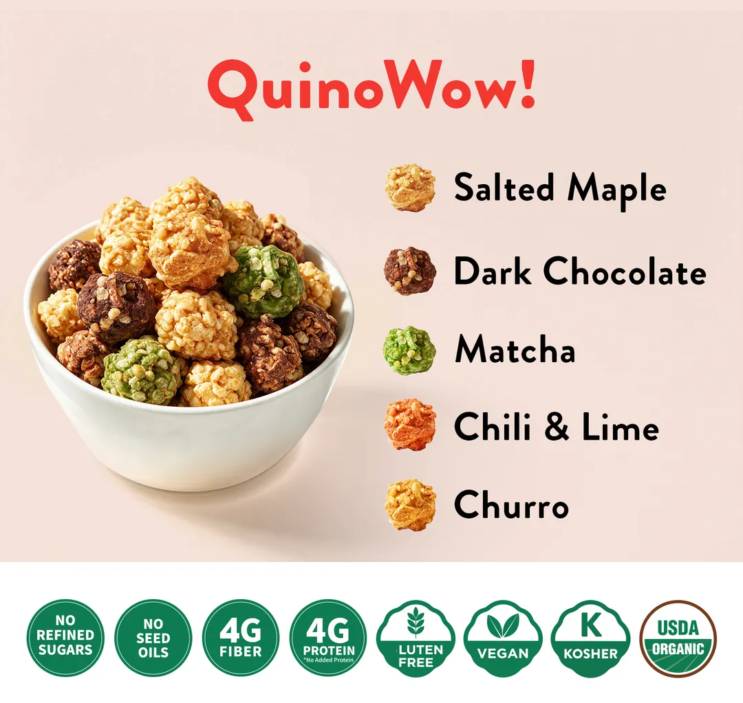 QuinoWow! Organic Quinoa Popcorn - Matcha