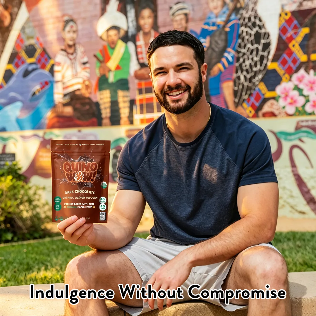 QuinoWow! Organic Quinoa Popcorn - Dark Chocolate