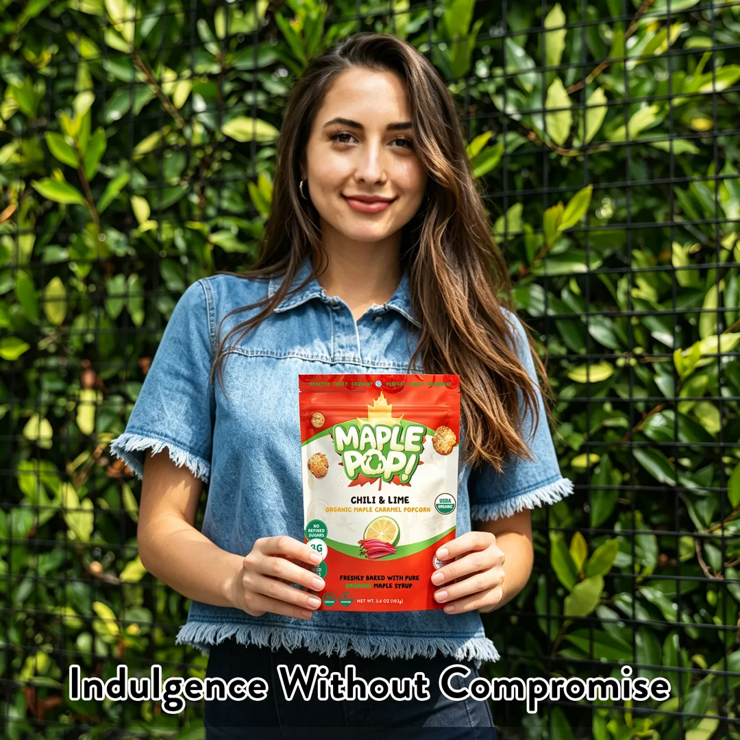 Maple Pop! Organic Maple Caramel Popcorn - Chili & Lime