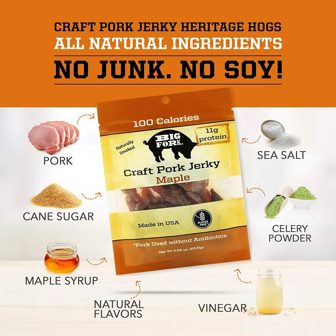 Craft Pork Jerky - Maple - 8 X 2.25 oz. Bags