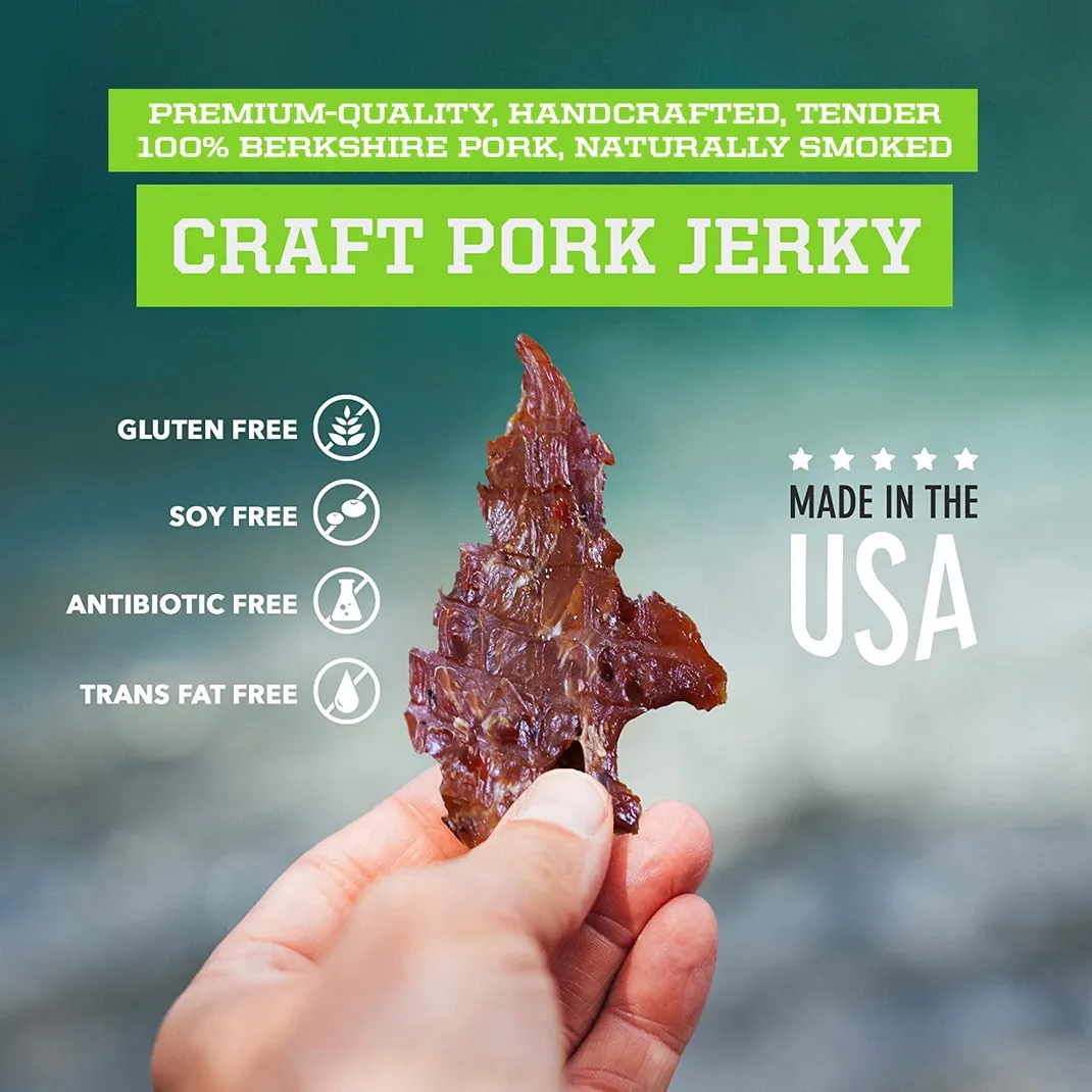 Craft Pork Jerky - Spicy 3 - Pepper - 8 X 2.25 oz. Bags
