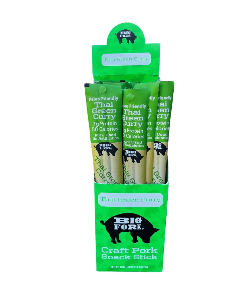 Craft Pork Snack Stick - Thai Green Curry - 20 Sticks