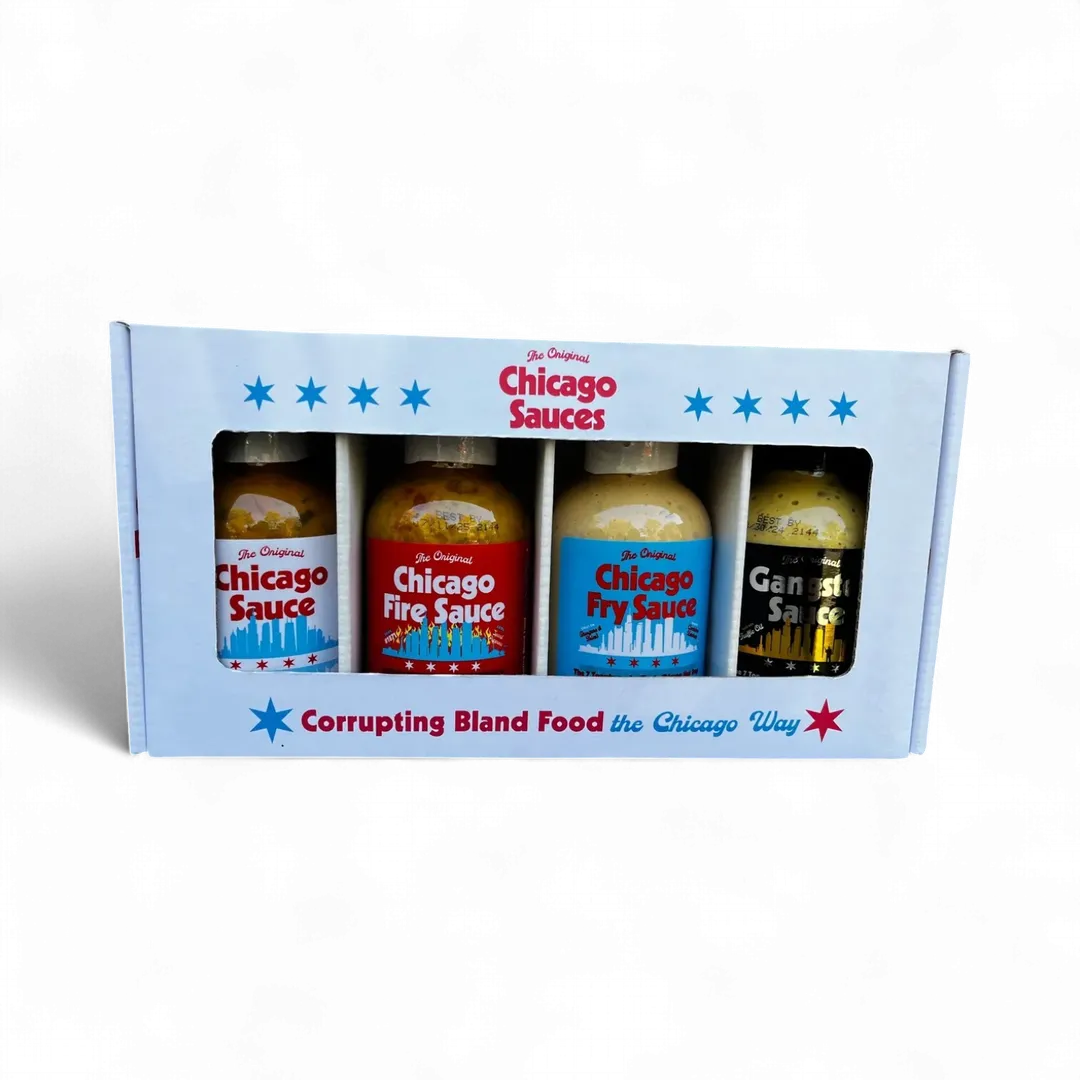Gift Box For 4 Pack of Chicago Sauce Line