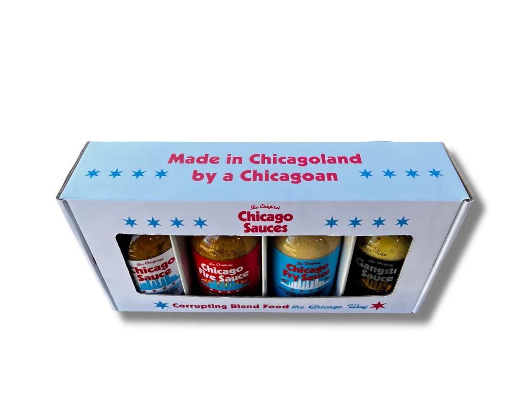 Gift Box For 4 Pack of Chicago Sauce Line