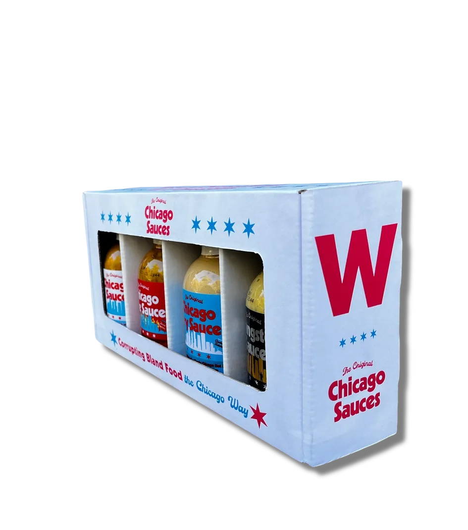Gift Box For 4 Pack of Chicago Sauce Line