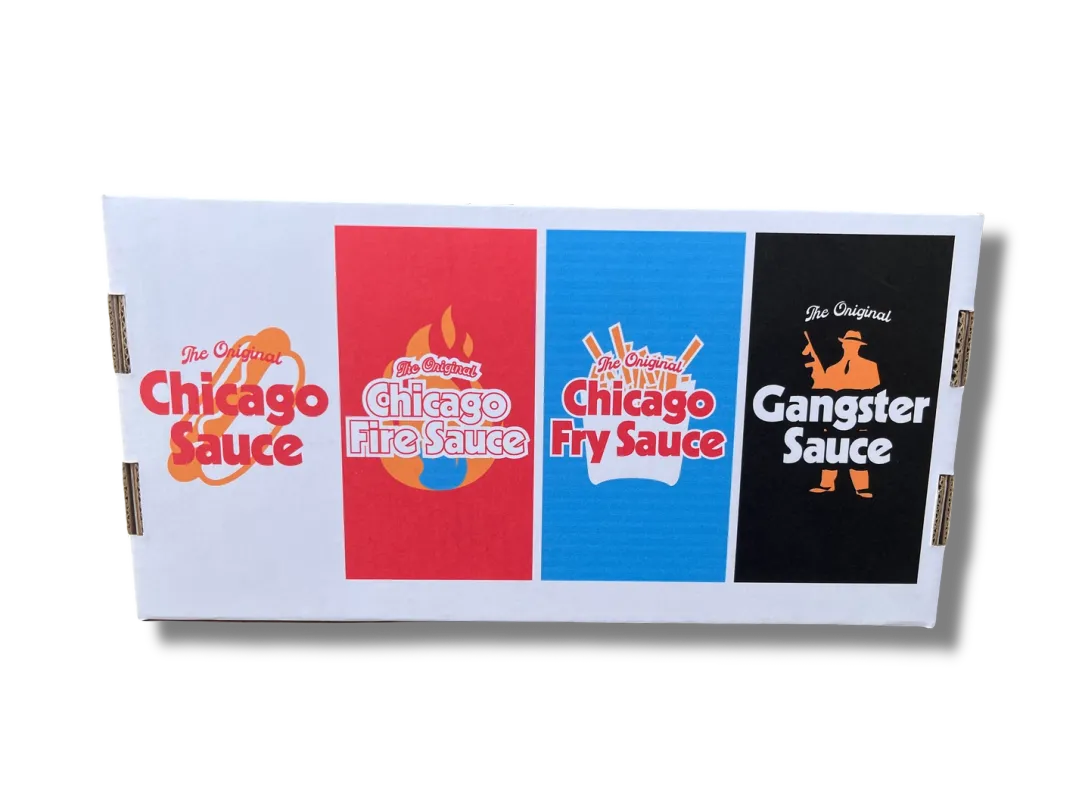 Gift Box For 4 Pack of Chicago Sauce Line