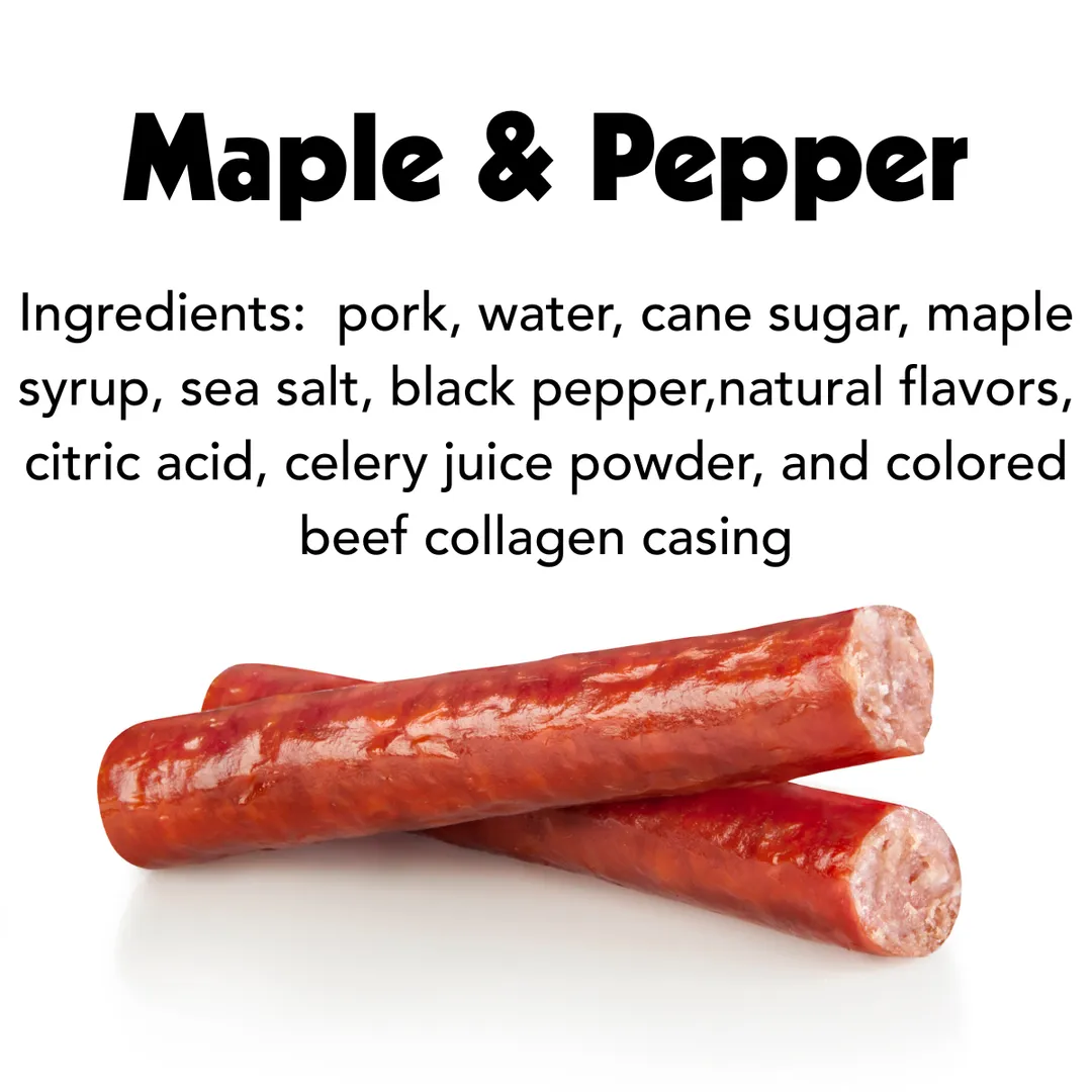 Craft Pork Snack Stick - Maple & Pepper - 20 Sticks