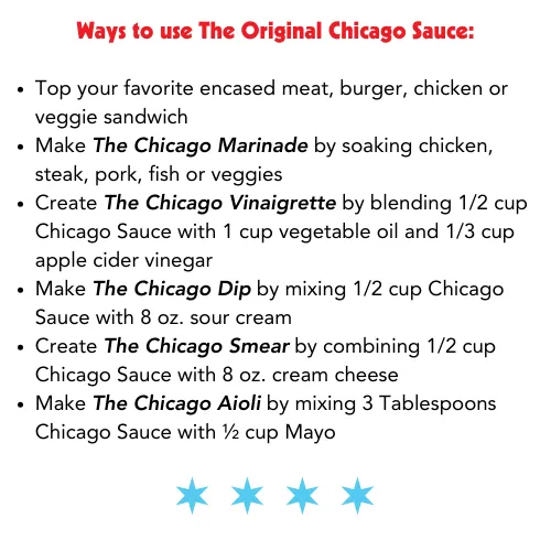 Chicago Sauce - Retail Pack - 12 x 8 oz. bottles