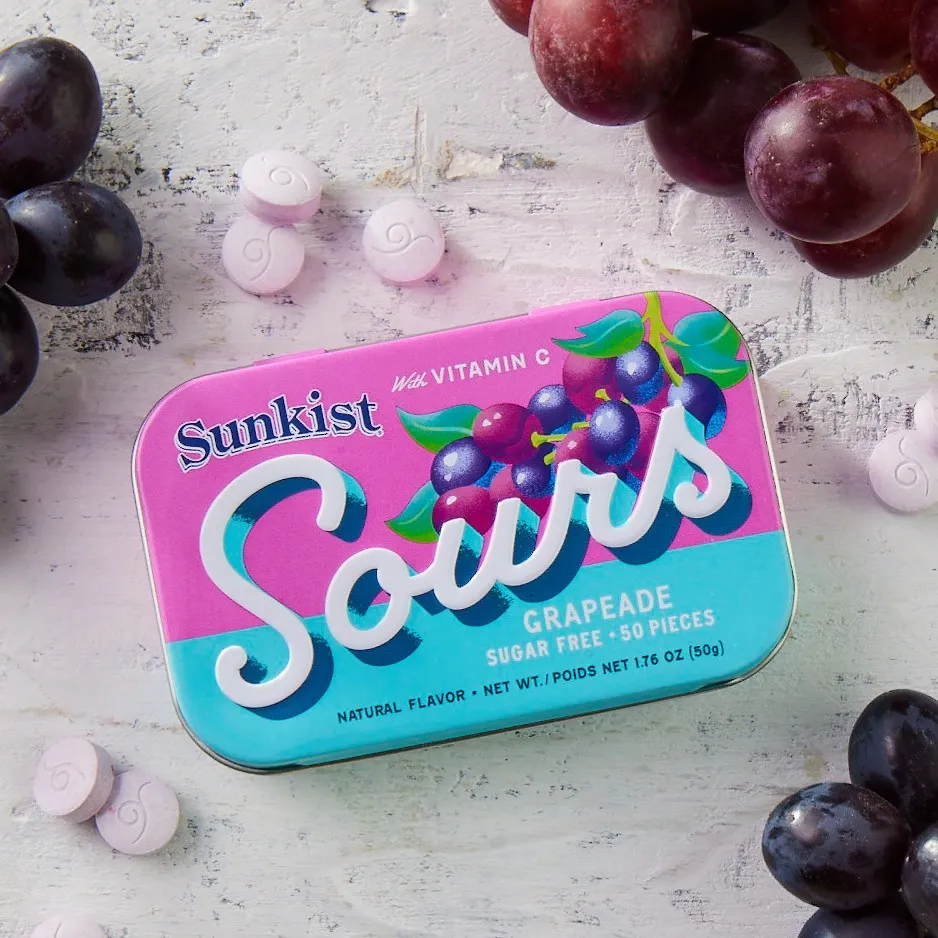 Sunkist Sours with Vitamin C - Grapeade 144ct