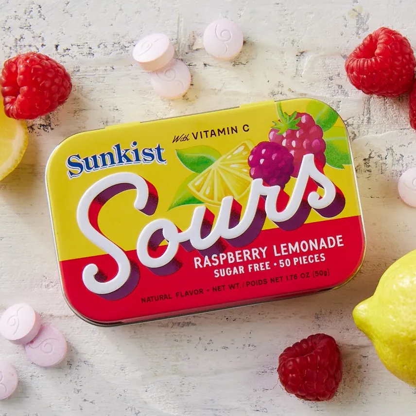 Sunkist Sours with Vitamin C - Raspberry/Lemonade 48ct