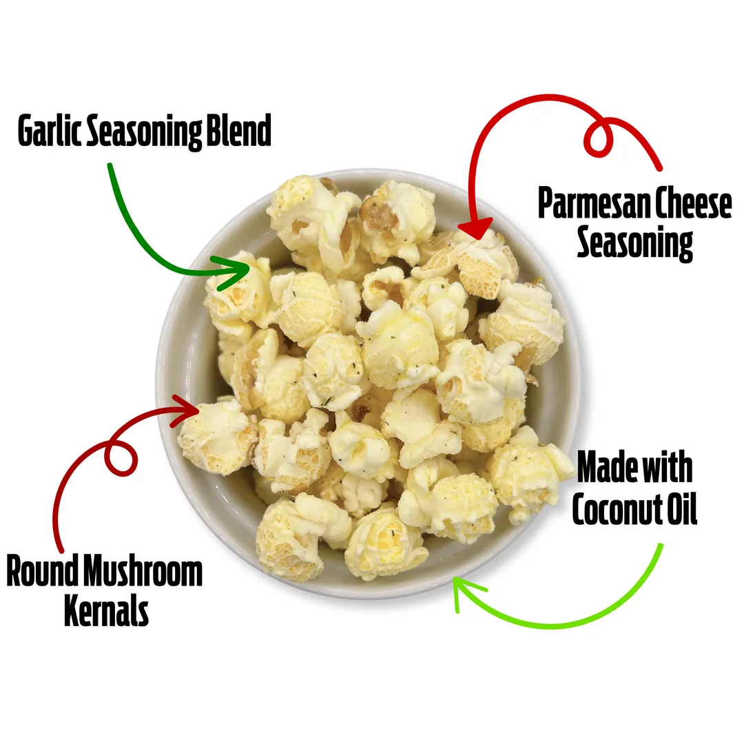 Garlic Parmesan Gourmet Popcorn