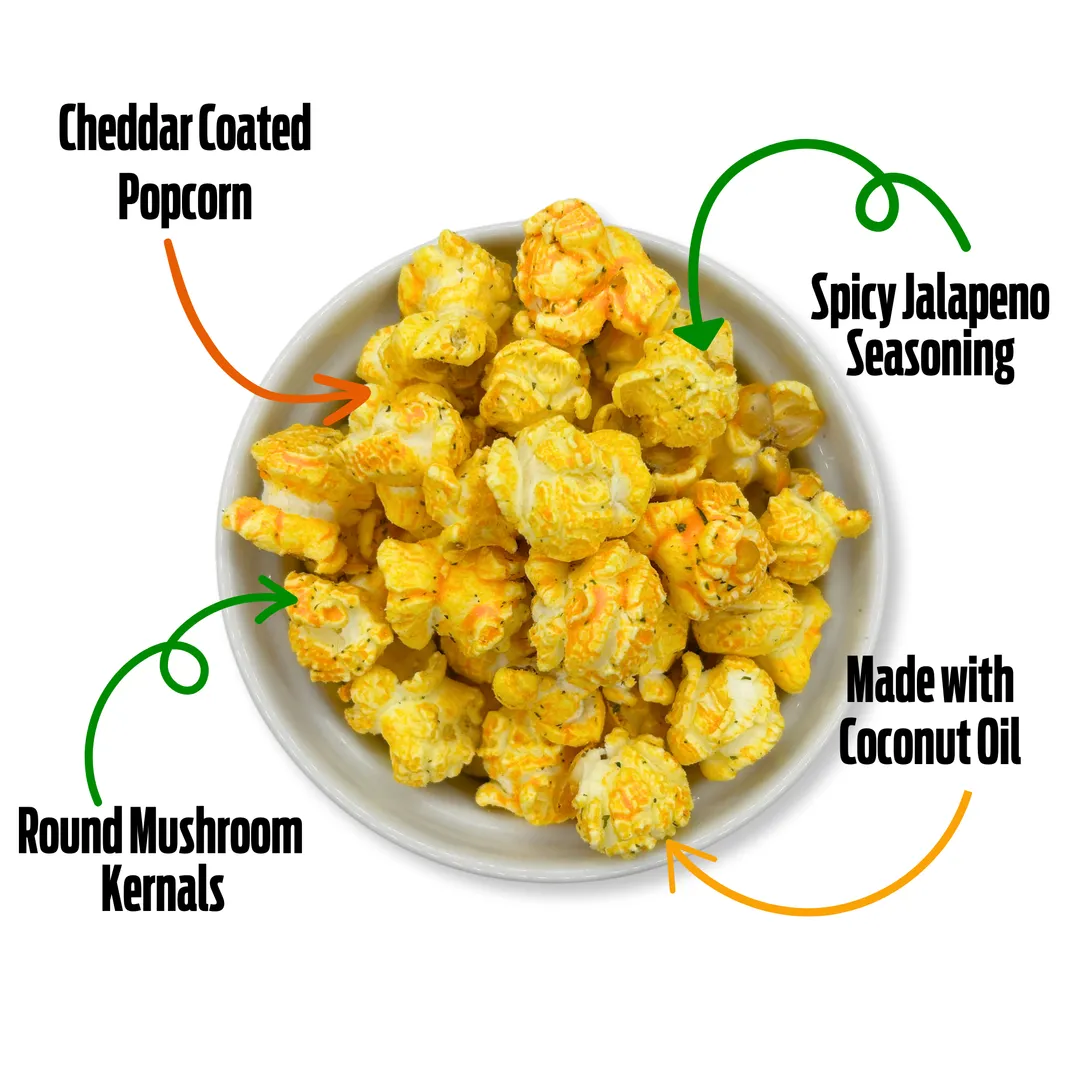Jalapeño Cheddar Spicy Gourmet Popcorn