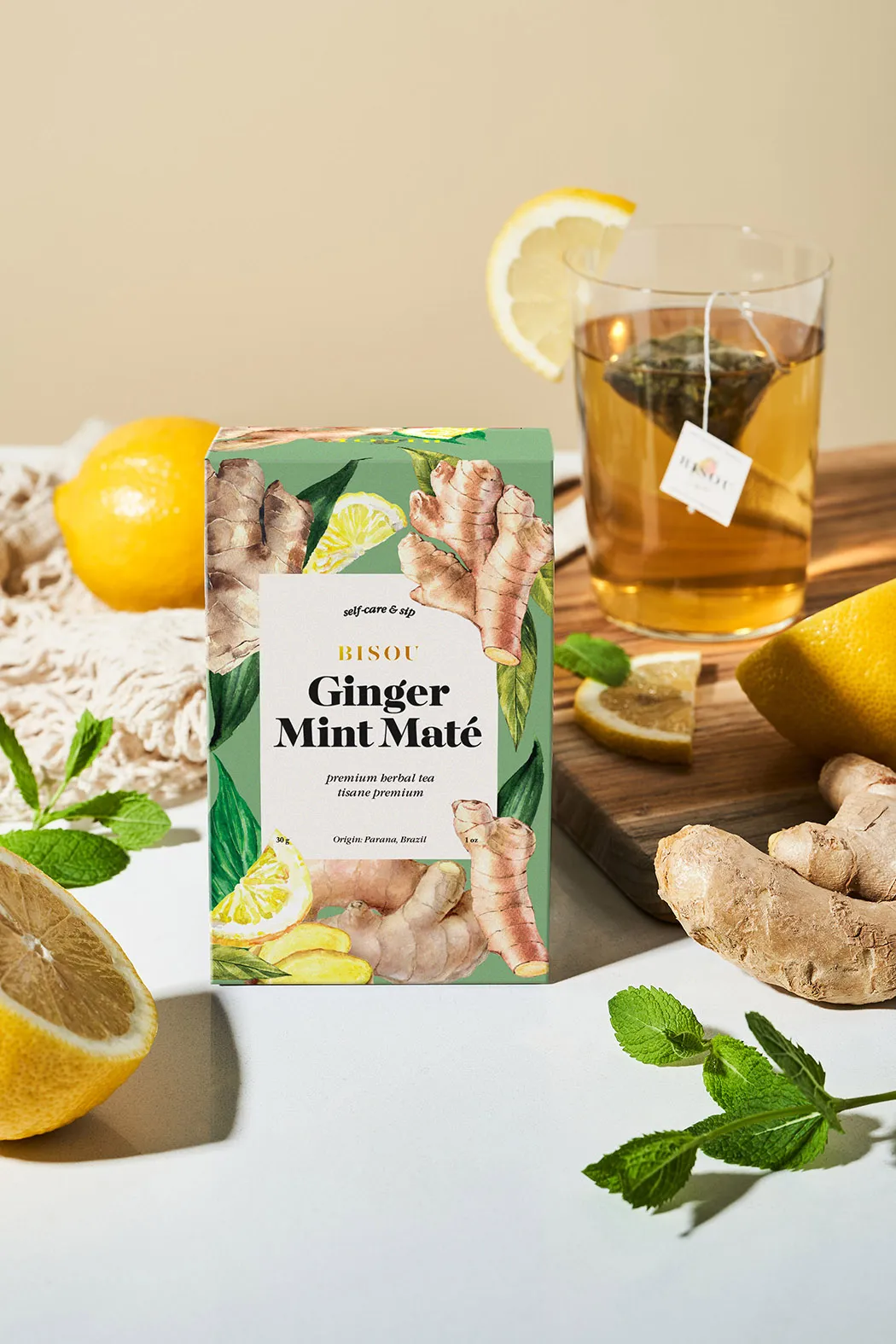 Ginger Mint Maté - Herbal tea, 12 sachets