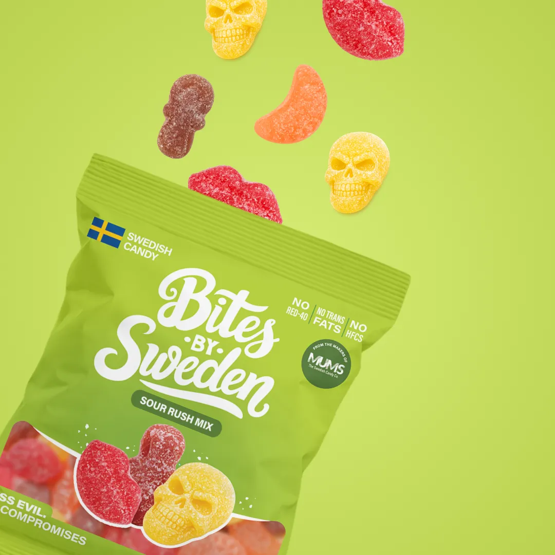 Swedish Candy Sour Rush Mix - Bites By Sweden 