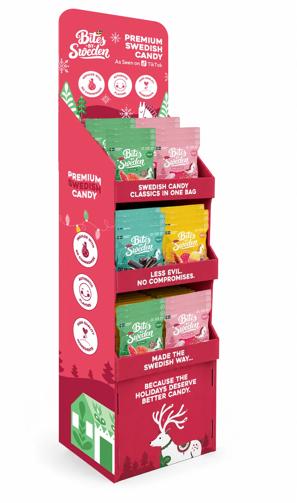 Holiday 3-Tier Floor Display - 72 count