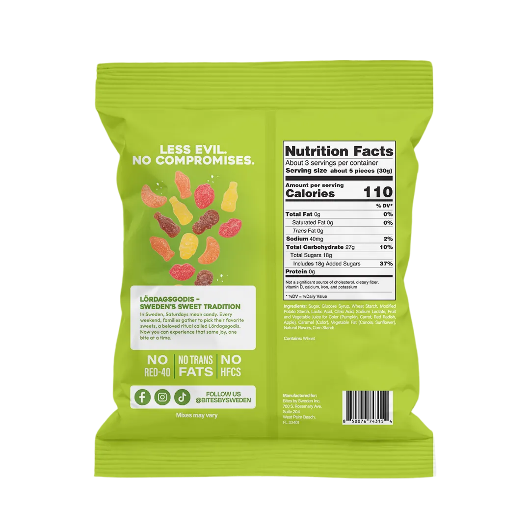 Swedish Candy Sour Rush Mix - Bites By Sweden 