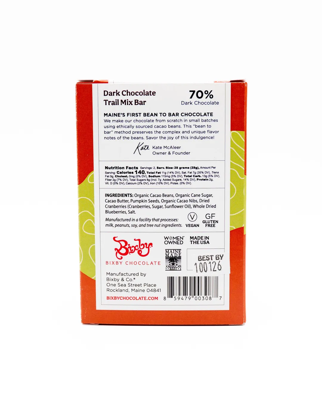 Mountains + Sea Trail Mix 70% Dark Chocolate Bar