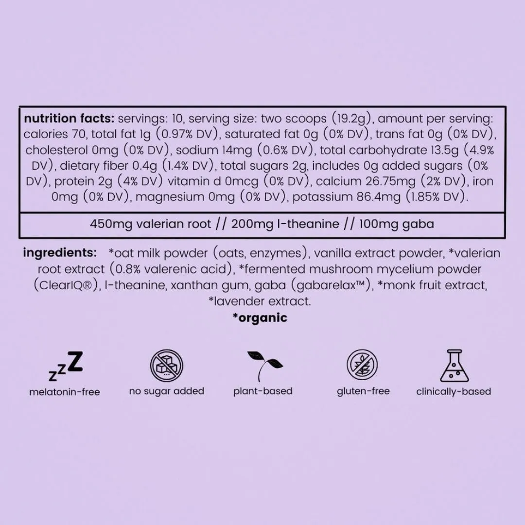 Vanilla Lavender Sleep Latte - For Relaxation and Sleep