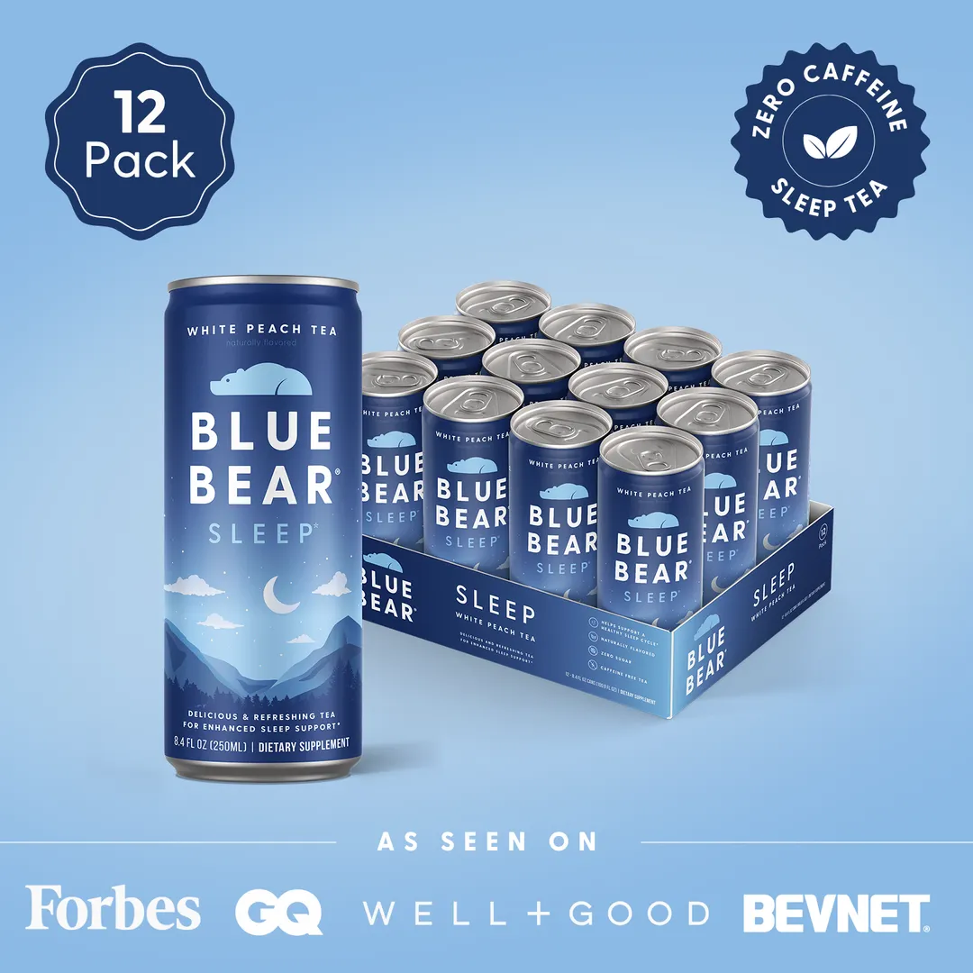 Blue Bear Sleep (White Peach Tea) Sleep Drink - 12 pack