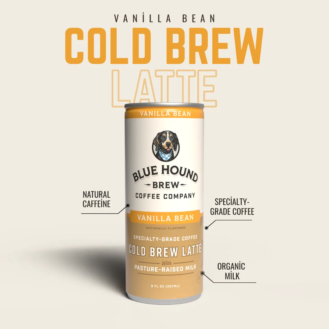 Blue Hound Brew - Vanilla Bean Cold Brew Latte