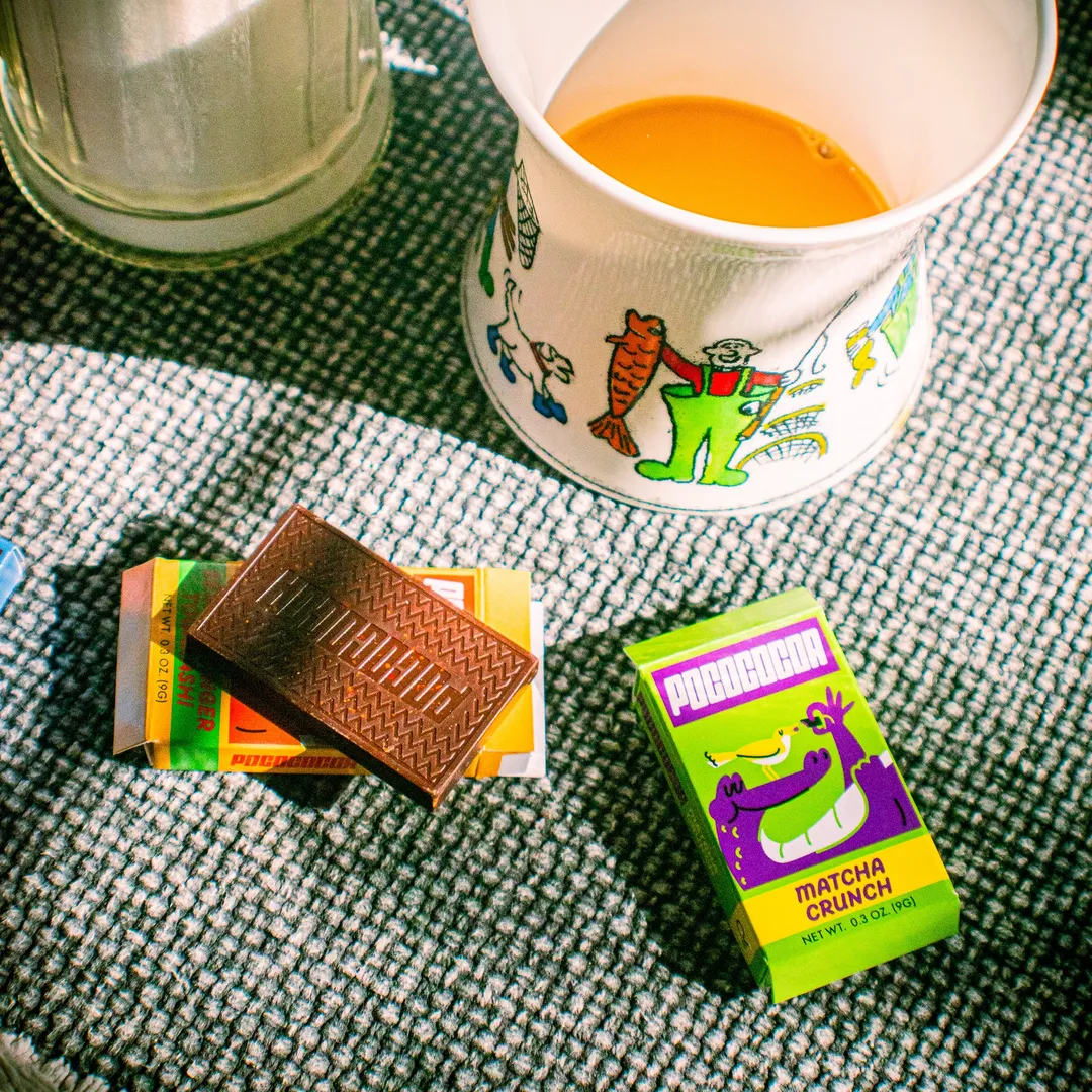 Matcha Crunch White Chocolate Pocococoa Bar