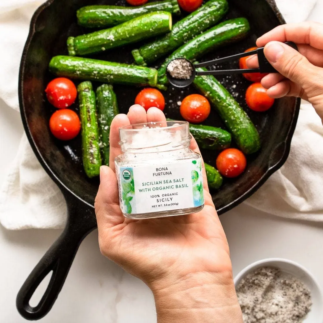 Sicilian Sea Salt with Organic Basil