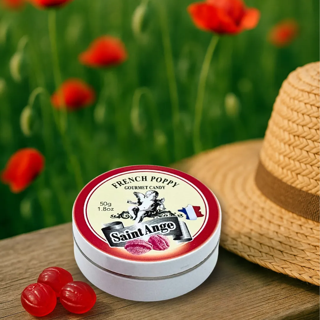 Saint Ange Poppy - French Gourmet Natural Candy Tin