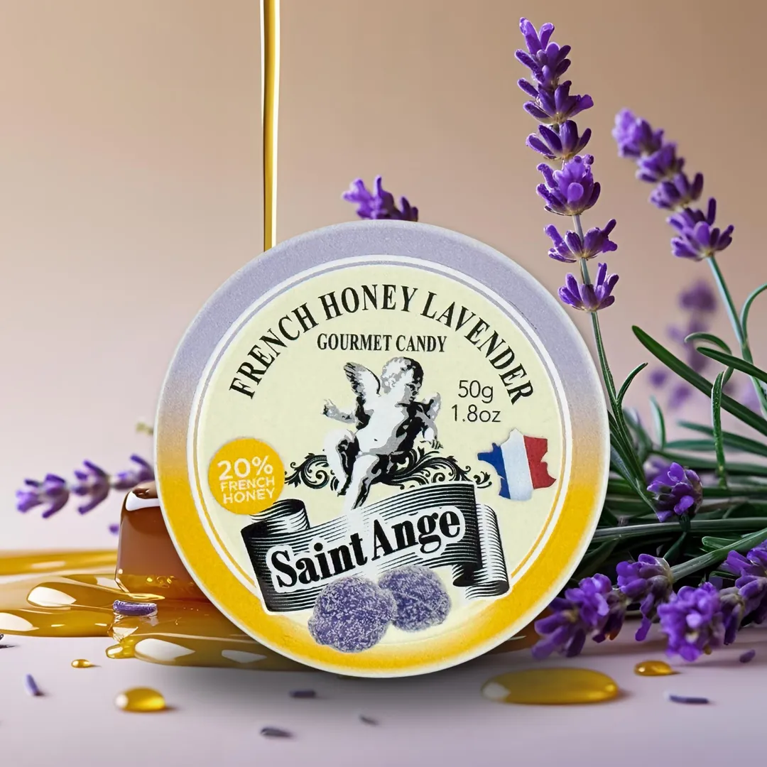 Saint Ange Honey Lavender - French Gourmet Natural Candy Tin
