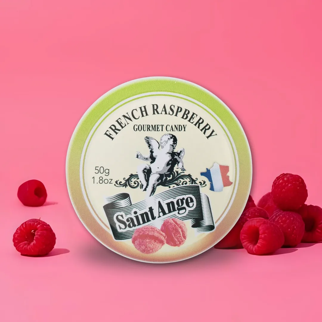 Saint Ange Raspberry - French Gourmet Natural Candy Tin