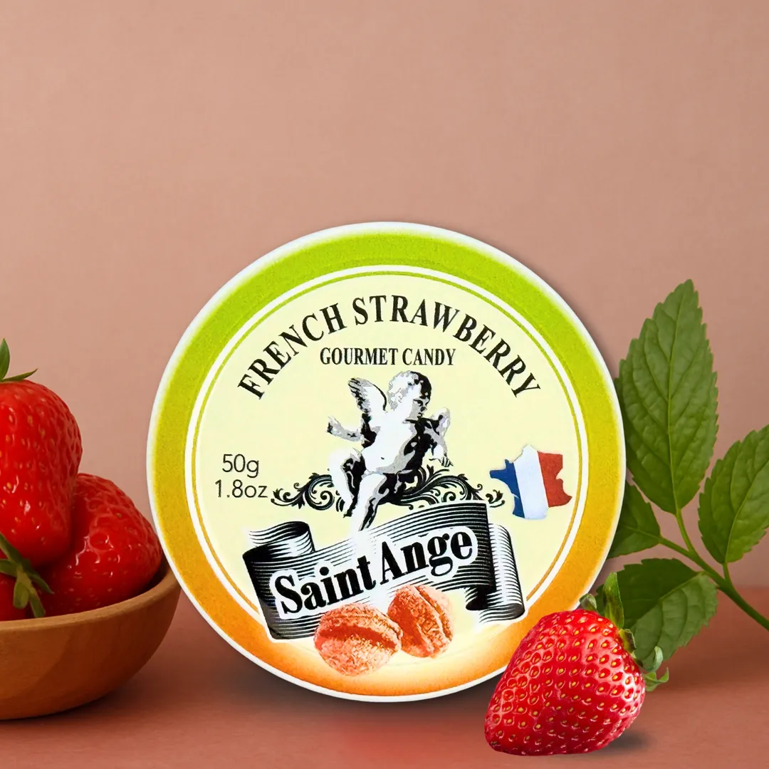 Saint Ange Strawberry - French Gourmet Natural Candy Tin