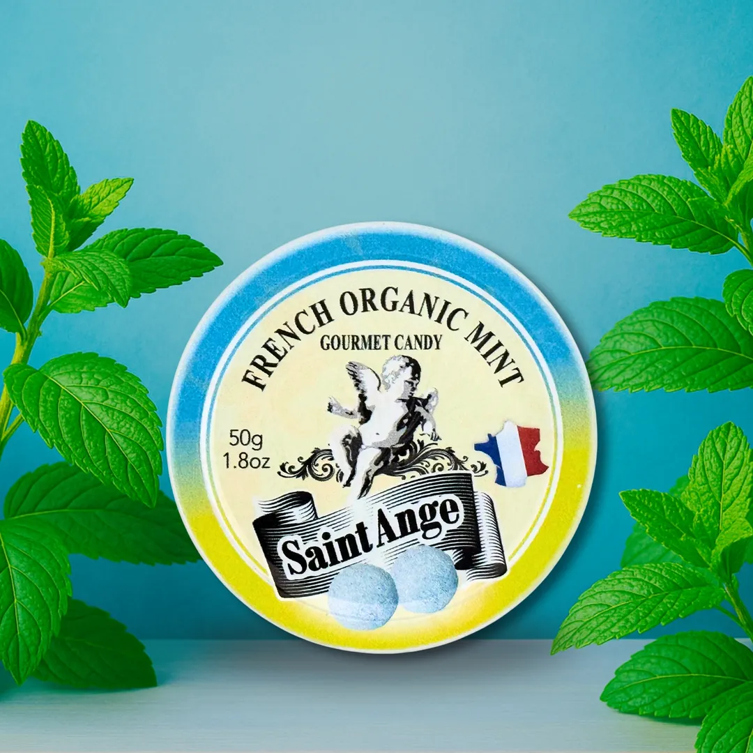 Saint Ange Organic Mint - French Gourmet Candy Tin