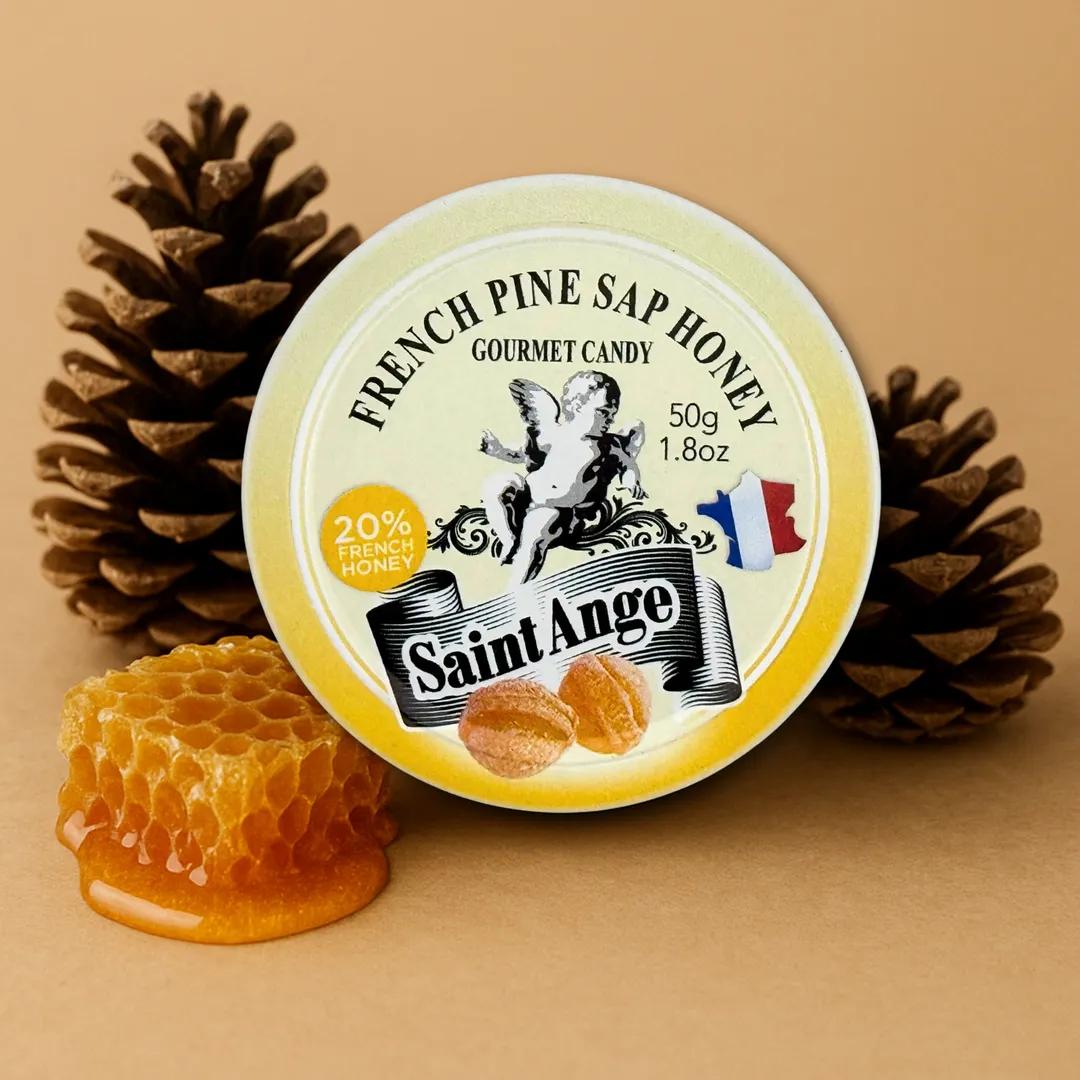 Saint Ange Honey Pine Sap - French Gourmet Natural Candy Tin