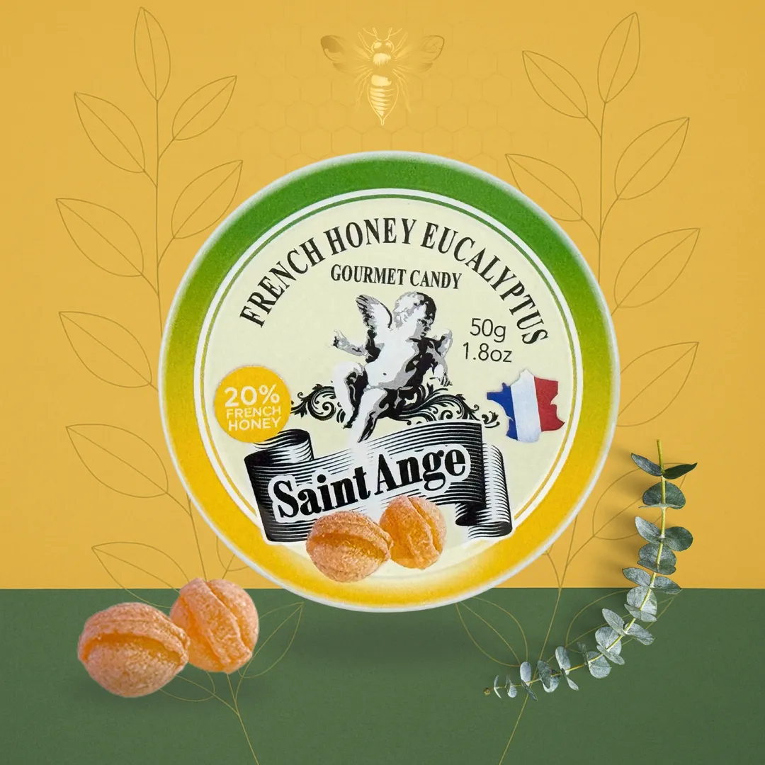 Saint Ange Honey Eucalyptus - French Gourmet Candy Tin