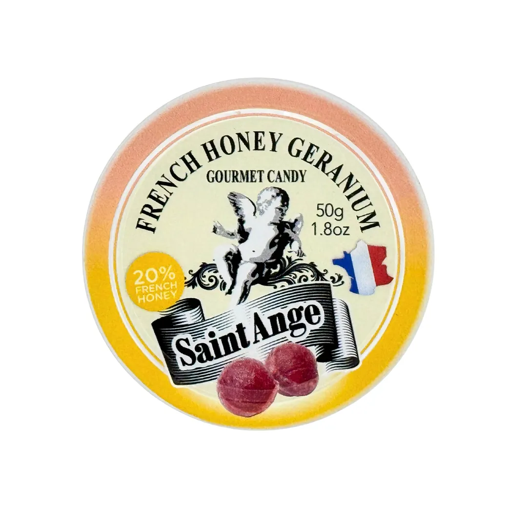 Saint Ange Honey Geranium - French Gourmet Natural Candy Tin