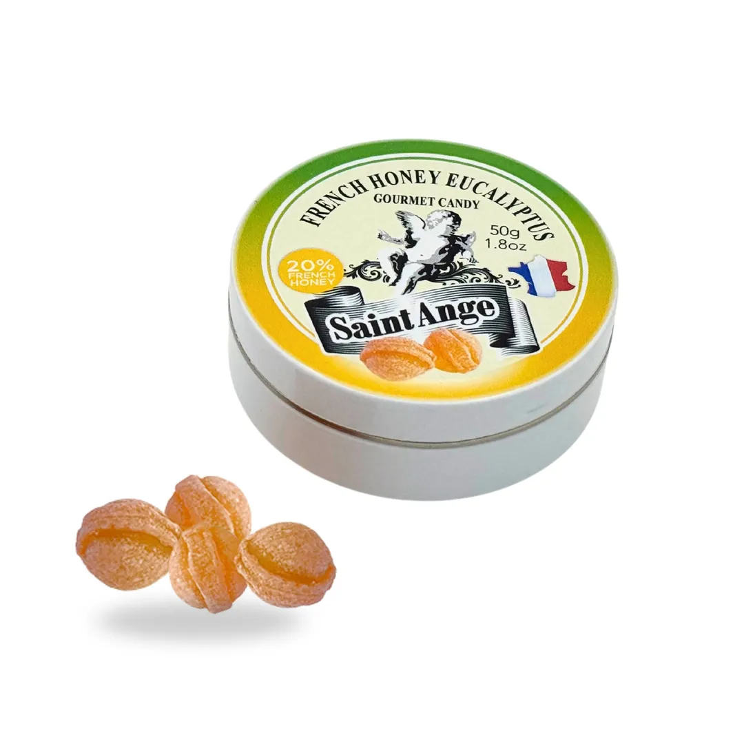 Saint Ange Honey Eucalyptus - French Gourmet Candy Tin