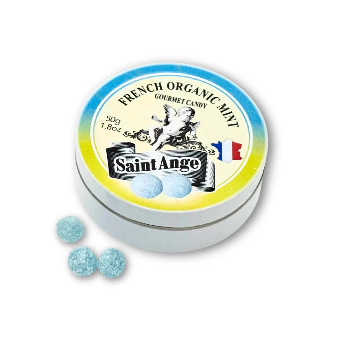 Saint Ange Organic Mint - French Gourmet Candy Tin