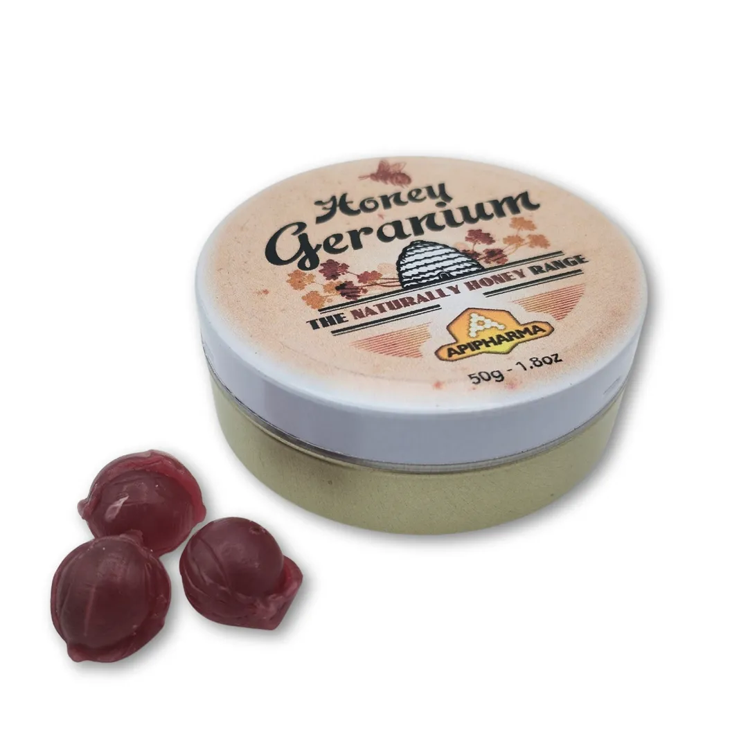 Apipharma Honey Geranium - French Gourmet Natural Candy Tin