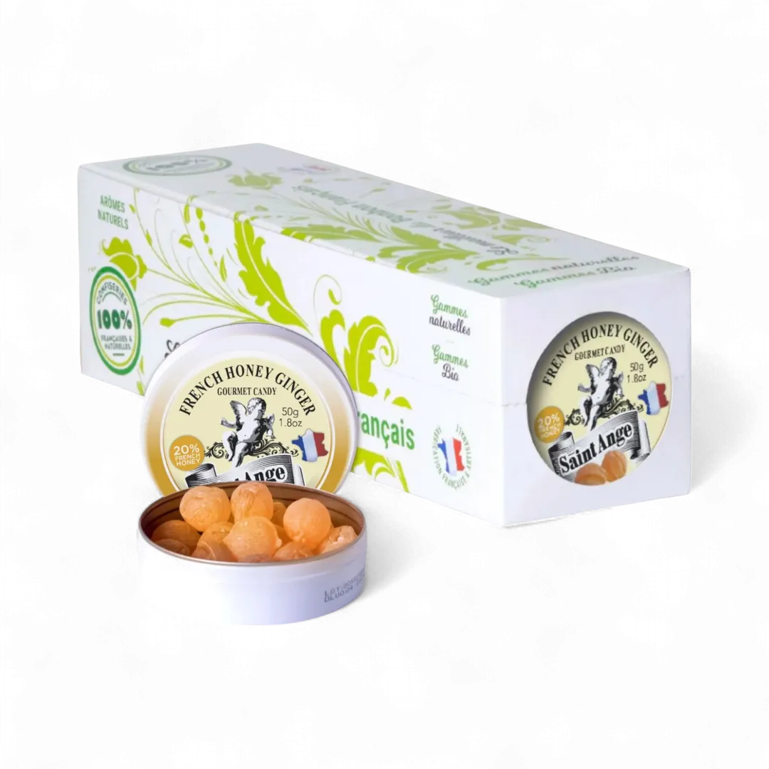 Saint Ange Honey Ginger - French Gourmet Natural Candy Tin