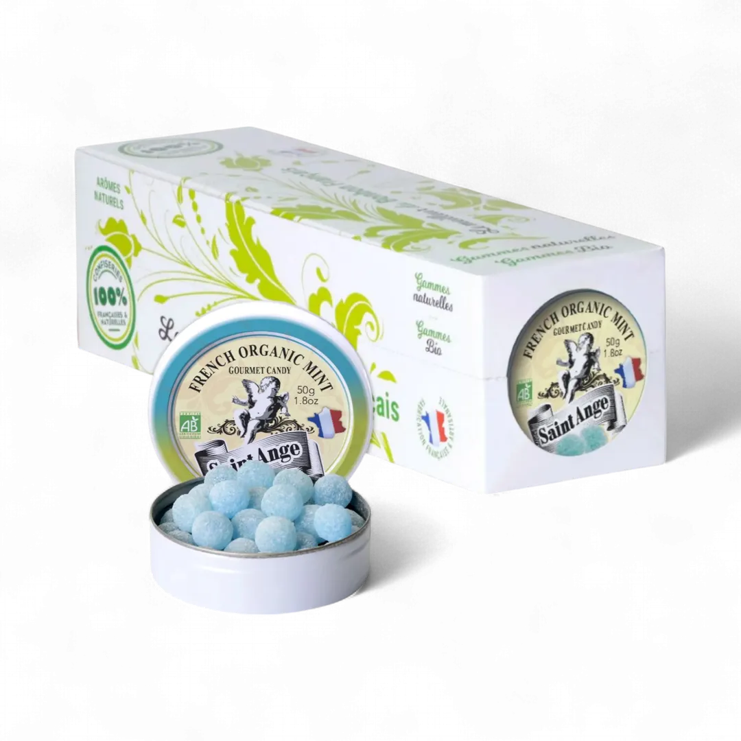 Saint Ange Organic Mint - French Gourmet Candy Tin
