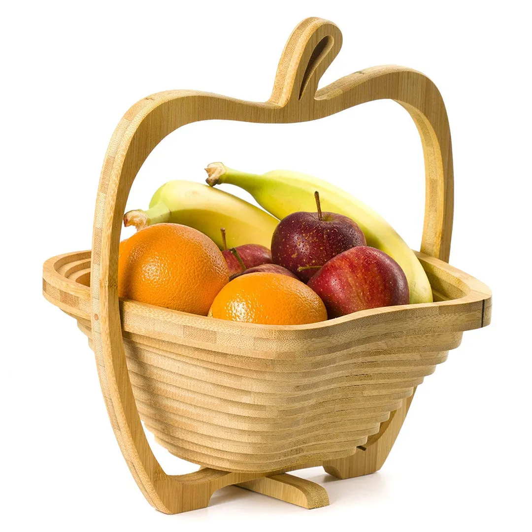 Dried Fruit Apple Tray, Trivet, and Fruit Basket