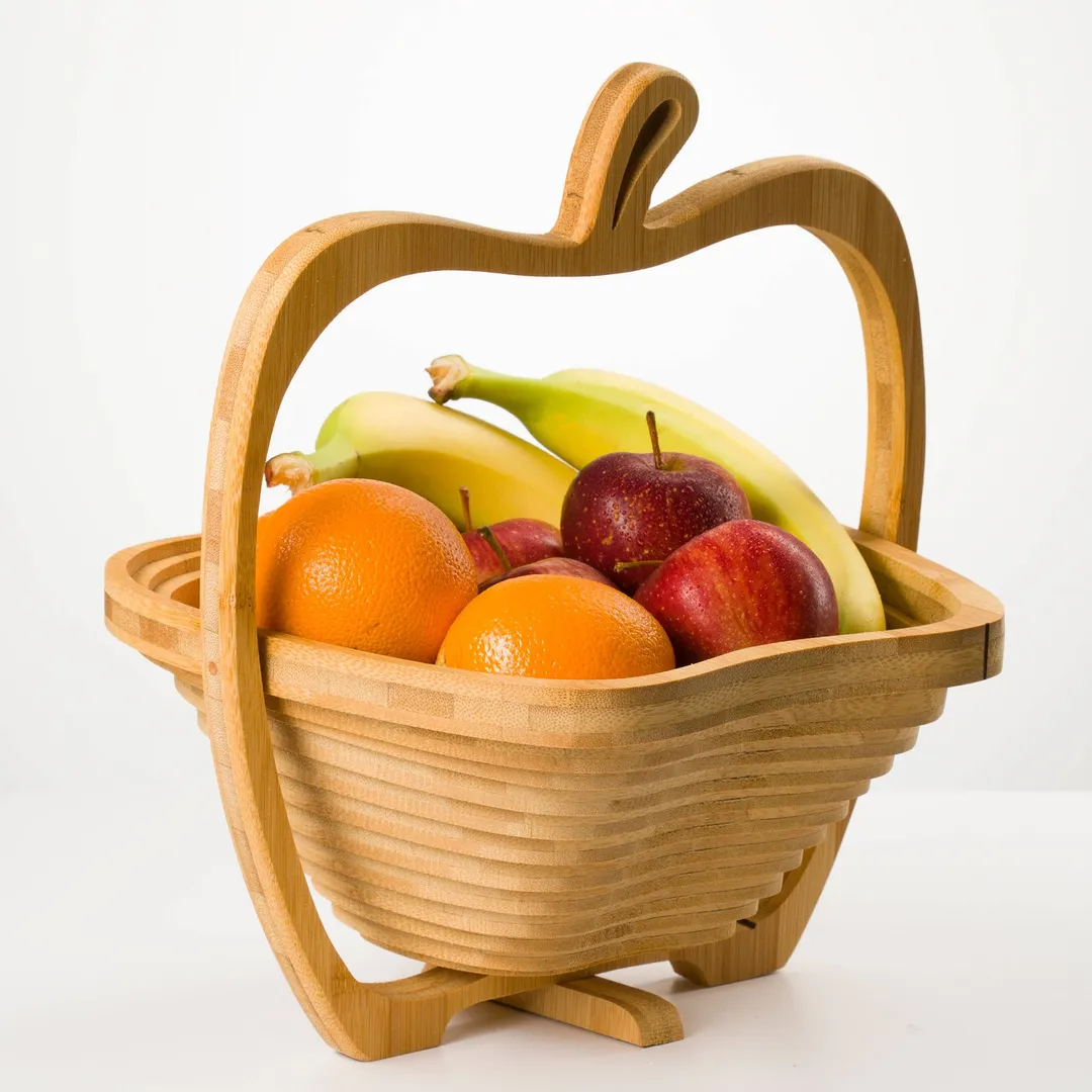 Dried Fruit Gift Basket with Wooden Tray – Exotic, Healthy Fruit Variety