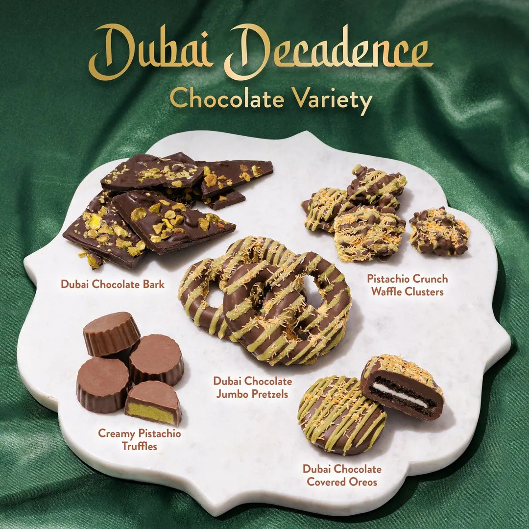 Dubai Chocolate Gift Tin for Thanksgiving, Christmas and Holidays