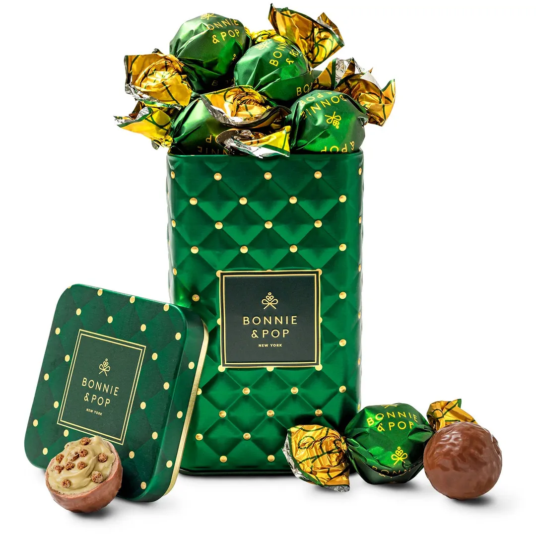 Luxury Chocolate Tins– Gourmet Chocolate Assortment, Premium Milk & Dark Chocolate Bonbons in Elegant Keepsake Tins