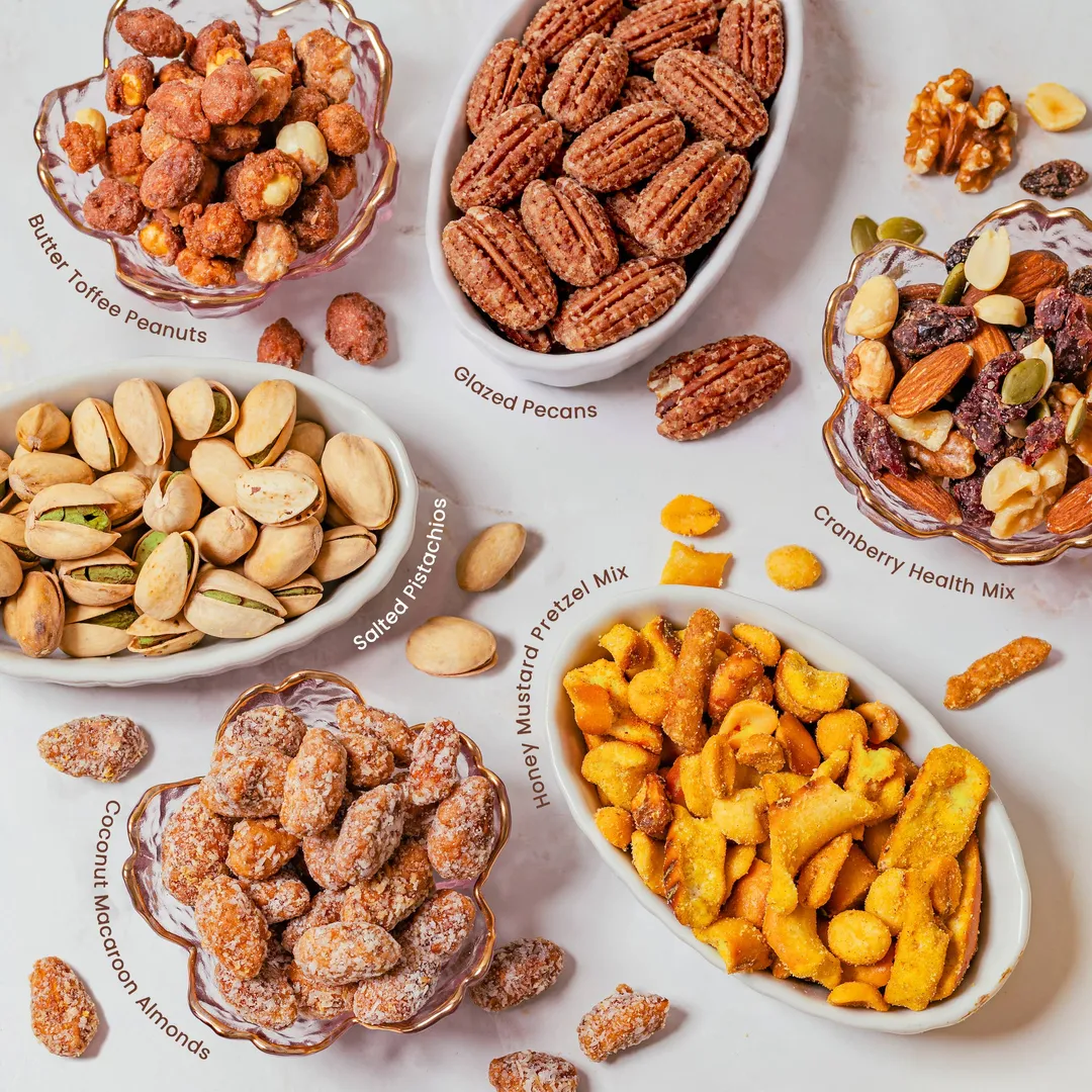 Mother's Day Gift Basket, Heart Box with Gourmet Nuts
